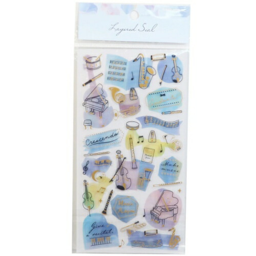 楽天市場 シールシート デコステッカー レイヤードシール Music カミオジャパン おしゃれ かわいい Decoシール 女の子向け 小学生 中学生 高校生 メール便可 マシュマロポップ ガールズ雑貨通販マシュマロポップ