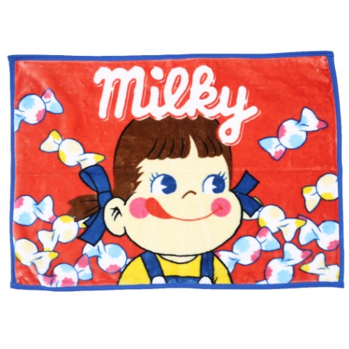 マイヤーブランケット 不二家のペコちゃん ひざ掛け毛布 ミルキーパッケージ 丸眞 ウォーマー雑貨 防寒対策 マシュマロポップ 21年レディースファッション福袋特集