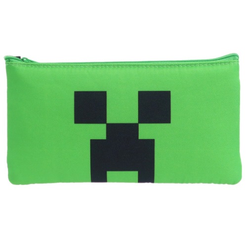 254円 かわいい 平ポーチ Minecraft マインクラフト フラットポーチ クリーパー マイクラ ケイカンパニー プレゼント マシュマロポップ