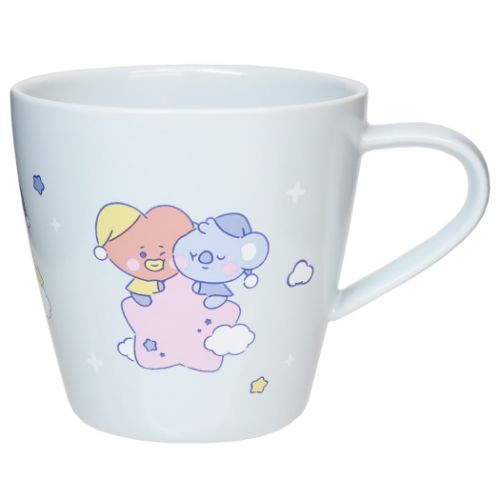 市場 マグカップ Line プレゼント Bt21 磁器製マグ ブルー クラックス Friends