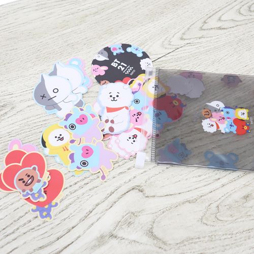 市場 フレークシール 塩ビケース入りステッカー Friends アップ デコレーション Bt21 クラックス Line