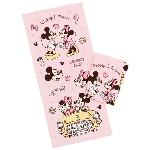 フェイスタオル ミッキー ミニー プリントロングタオル2枚セット ホーミー ディズニー 林タオル 新生活雑貨 マシュマロポップ 21高い素材