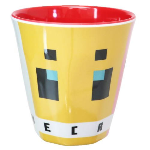 メラミンカップ マインクラフト メラミンコップ フェイス レッド Minecraft ケイカンパニー プラスチック 食器 プレゼント ゲーム マシュマロポップ画像