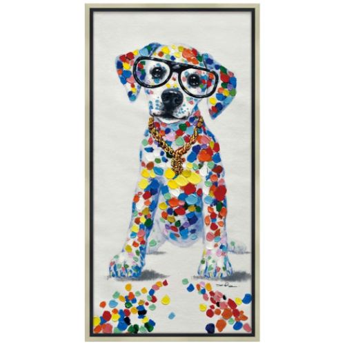 【ポイント10倍 & クーポン！】動物画 オイルペイントアート ドローイング ユーパワー OP-22037 ギフト 額付き インテリア 取寄品 マシュマロポップ