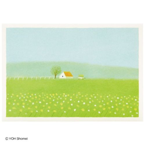 楽天市場】多目的カード 草原に家/葉祥明 MU126-2 832057 サンリオ