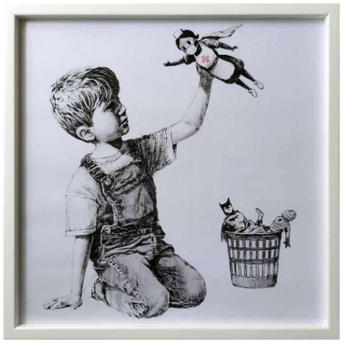 楽天市場】アートパネル Banksy バンクシー Game Changer ゲーム