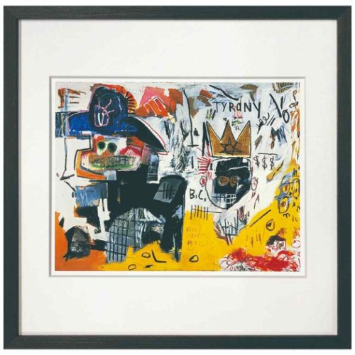 【ポイント10倍 & クーポン！】アートポスター ジャン-ミシェル バスキア Jean-Michel Basquiat Untitled (Tyrany) 1982 美工社 額付き ギフト インテリア 取寄品 マシュマロポップ