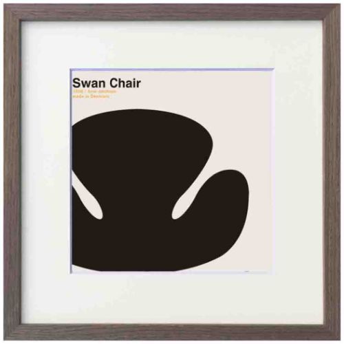 【ポイント10倍 & クーポン！】アートポスター 安川敏明 Toshiaki Yasukawa Swan Chair 美工社 額付き ギフト インテリア 取寄品 マシュマロポップ