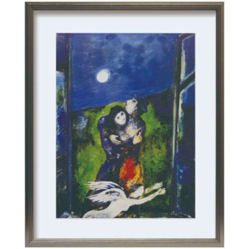 【ポイント10倍 & クーポン!】アートポスター シャガール Marc Chagall Lovers in the moonight 美工社 額付き ギフト インテリア 取寄品 マシュマロポップ