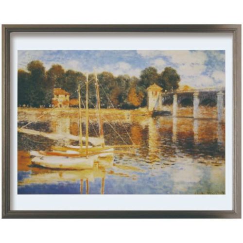 【ポイント10倍 & クーポン！】アートポスター クロード モネ Claude Monet Il ponte ad Argenteuil 美工社 額付き ギフト インテリア 取寄品 マシュマロポップ