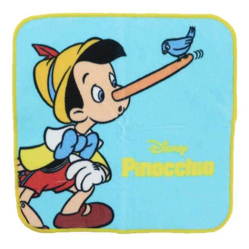 ミニタオル ピノキオ ジャガードハンカチタオル ディズニー 林タオル 汗拭きタオル メール便可 マシュマロポップ画像