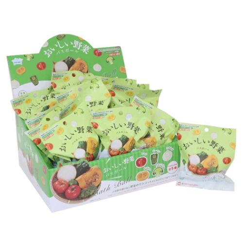 【ポイント10倍 & クーポン！】入浴剤 写実食品シリーズ おいしい野菜バスボール 24個入セット ノルコーポレーション 子供とお風呂 まとめ買い おもしろ雑貨 マシュマロポップ