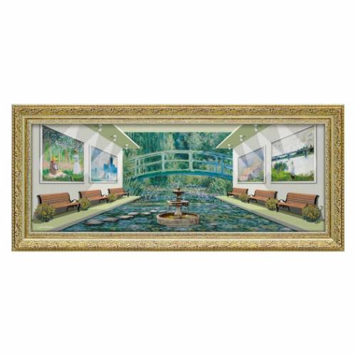 【ポイント10倍 & クーポン！】名画 白石 創多 オマージュアート モネのガーデンミュージアム ユーパワー ST-18002 店舗ディスプレイ ホームデコレーション インテリア 取寄品 マシュマロポップ