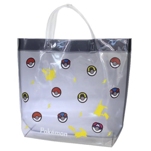 【楽天市場】プールバッグ ポケットモンスター ビニール角型トートバッグ クロ モンスターボール ポケモン マルヨシ ビーチバッグ 海プール
