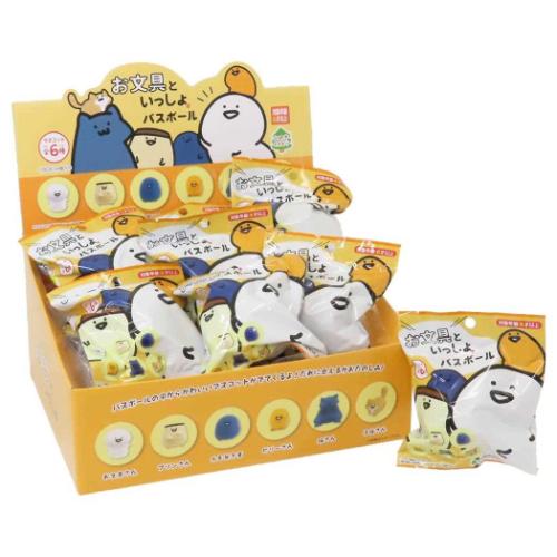 【ポイント10倍 & クーポン！】入浴剤 お文具といっしょ バスボール 24個入セット エスケイジャパン 子供とお風呂 おもしろ雑貨 まとめ買い マシュマロポップ