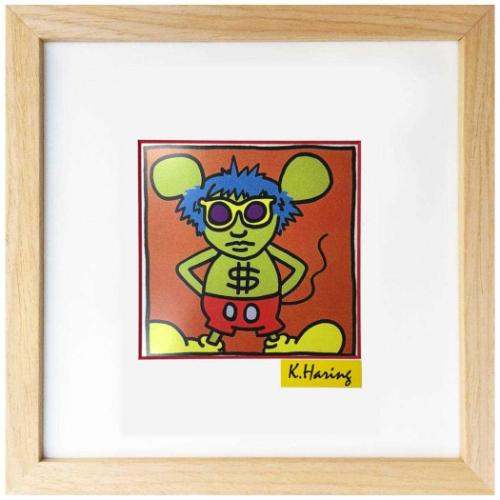 【ポイント10倍 & クーポン！】アートフレーム キースヘリング Keith Haring Andy Mouse 1986 I 美工社 額付き ギフト インテリア 取寄品 マシュマロポップ