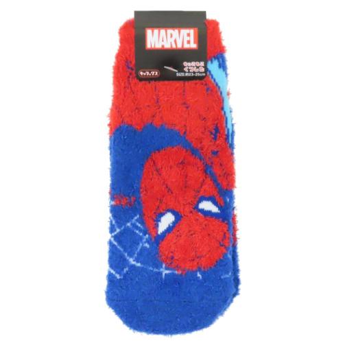 女性用防寒靴下 スパイダーマン もっこもこ靴下 レディースソックス 逆さま MARVEL スモールプラネット ウォーマー雑貨 メール便可画像