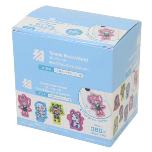 【ポイント10倍 & クーポン！】ダイカットシール 寺田てら シークレットホログラムクリアステッカー 全16種 16個入セット ティーズファクトリー コレクション雑貨 まとめ買い かわいい マシュマロポップ