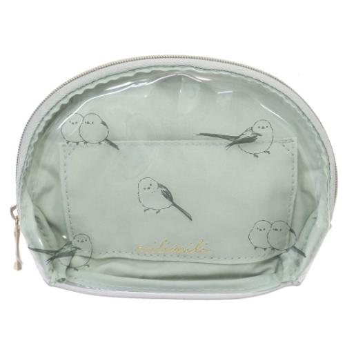 楽天市場】ティッシュポーチ シマエナガ柄 グレー 125211 [M便 1