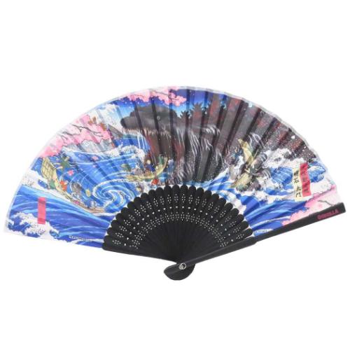 ゴジラ 扇子 フィギュア】ゴジラミニチュアガラス細工フィギュア