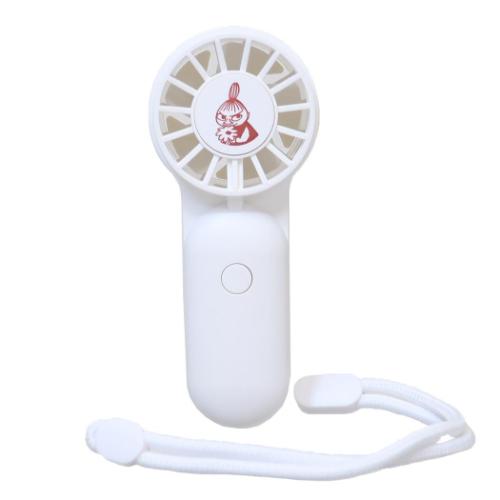 携帯用扇風機 ムーミン コンパクトハンディファン リトルミイとお花 北欧 カミオジャパン 熱中症対策 USB充電 マシュマロポップ画像