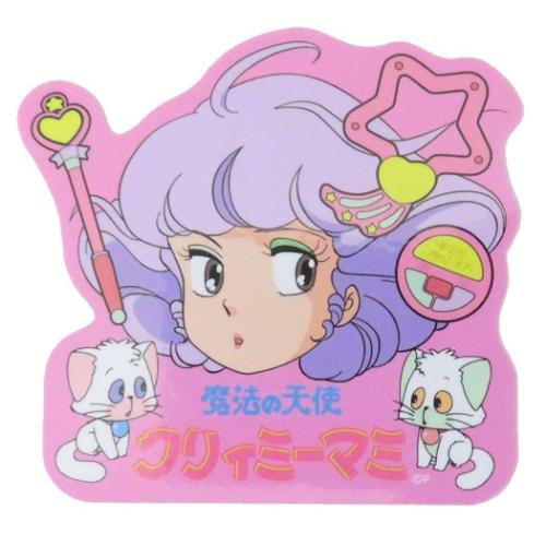 ダイカットシール 魔法の天使クリィミーマミ キャラクターステッカー フェイス スモールプラネット ダイカットビニールステッカー デコシール 耐水性 アニメメール便可 マシュマロポップ画像