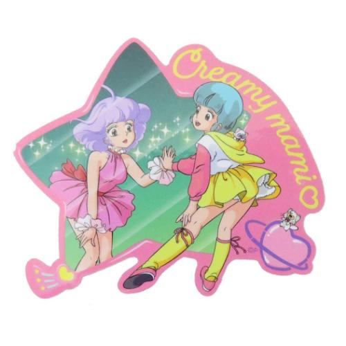 ダイカットシール 魔法の天使クリィミーマミ キャラクターステッカー 鏡 スモールプラネット ダイカットビニールステッカー デコシール 耐水性 アニメメール便可 マシュマロポップ画像