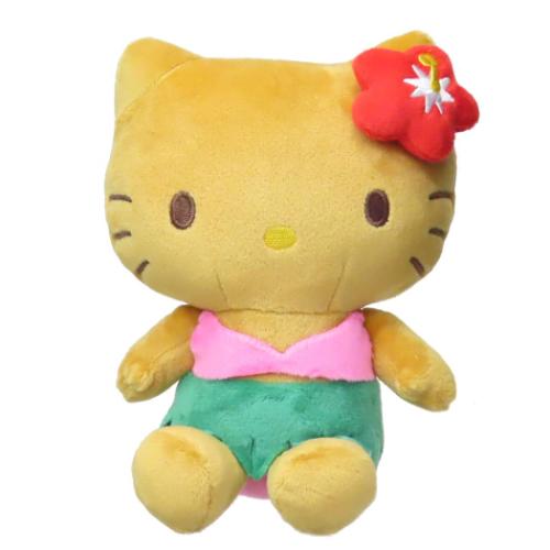 ぬいぐるみ ハローキティ お座りぬいぐるみ 日焼けシリーズ ハイビスカス サンリオ ケイカンパニー プレゼント かわいい プラッシュドール マシュマロポップ画像