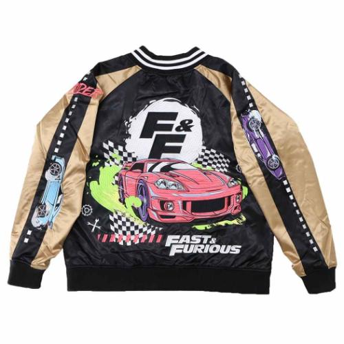 【ポイント10倍 & クーポン！】アウター ワイルドスピード スカジャン 3L スピードレースカー 丸眞 メンズ レディース ユニセックス オーバーサイズ キャラジャン 映画 マシュマロポップ