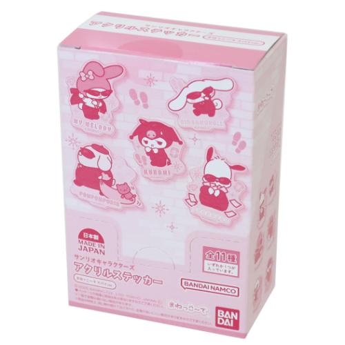 【ポイント10倍 & クーポン！】ダイカットシール サンリオキャラクターズ アクリルステッカー 全11種 11個入セット まねっこ-で スパイver サンリオ バンダイ コレクション雑貨 まとめ買い マシュマロポップ