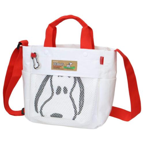 【ポイント10倍 & クーポン！】トートバッグ スヌーピー IP.SQ.Buddy.Peanuts-1E SQUAREお散歩バッグ WHITE ピーナッツ ルートート ショルダー 2way 軽量 プレゼント マシュマロポップ