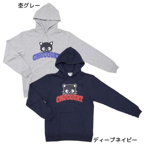 【ポイント10倍 & クーポン！】フーディー チョコキャット パーカー カレッジロゴ Lサイズ サンリオ ワタナベ おしゃれ ファッション マシュマロポップ