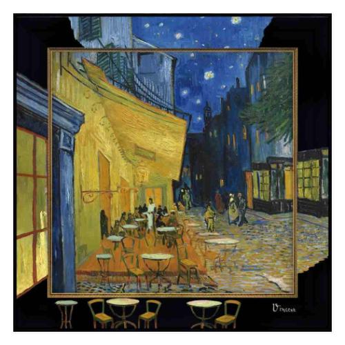 【ポイント10倍 & クーポン！】ビッグ アート ゴッホ 名画LLLシリーズ 夜のカフェテラス BA-20015 ユーパワー インテリア ギフト 雑貨 日本製 取寄品 マシュマロポップ