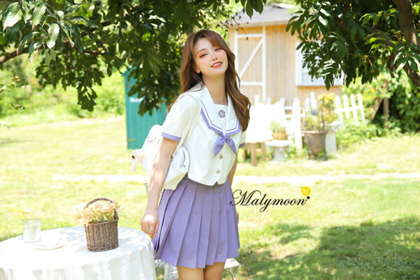 あす楽 セーラー服 半袖 女子高生 制服 セット Jk コスプレ 学生服 コスプレ衣装 パープル 紫 春 夏 ミニスカ プリーツスカート 高校生 可愛いコスプレ レディース 大人 女性 コスチューム 彩月堂 10 Rvcconst Com