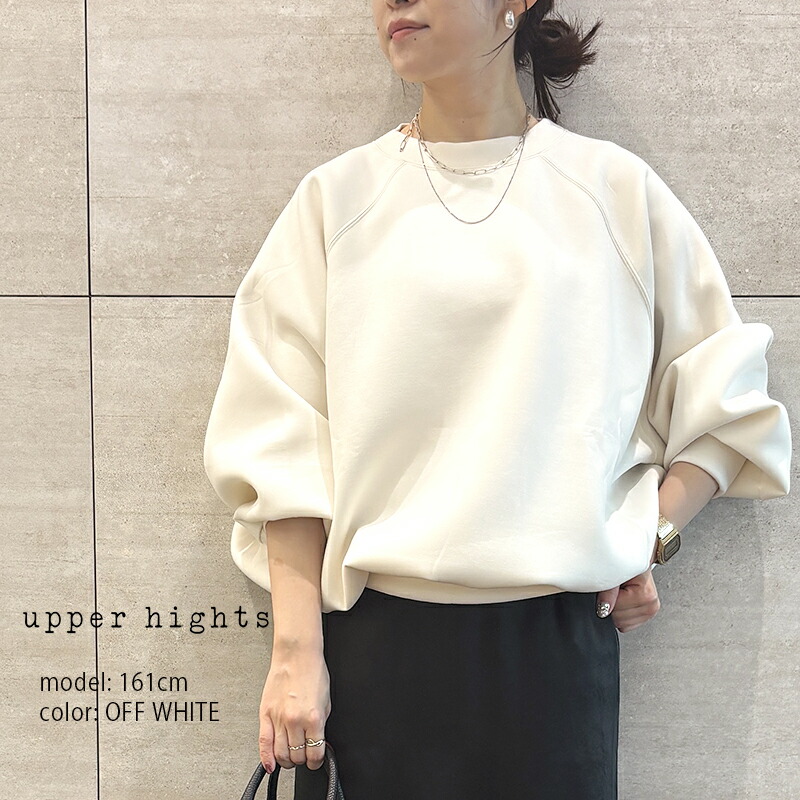 upper hights アッパーハイツ THE BROOKE 3D プルオーバーカットソー 254CW0202CHA / 254CW0202GRY / 254CW0202OWH【RCP】2025AW トップス 大層らしい大きさ ダンボール原料品