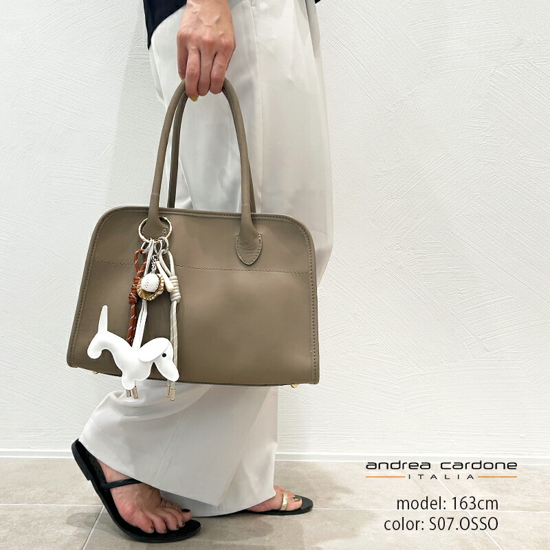 Andrea Cardone アンドレアカルドネ 傍え三尺帯 なめし革御徒面子 M大いさ 1936M-SAUVAGE【RCP】2025SS チャック ショルダーバッグ 65n