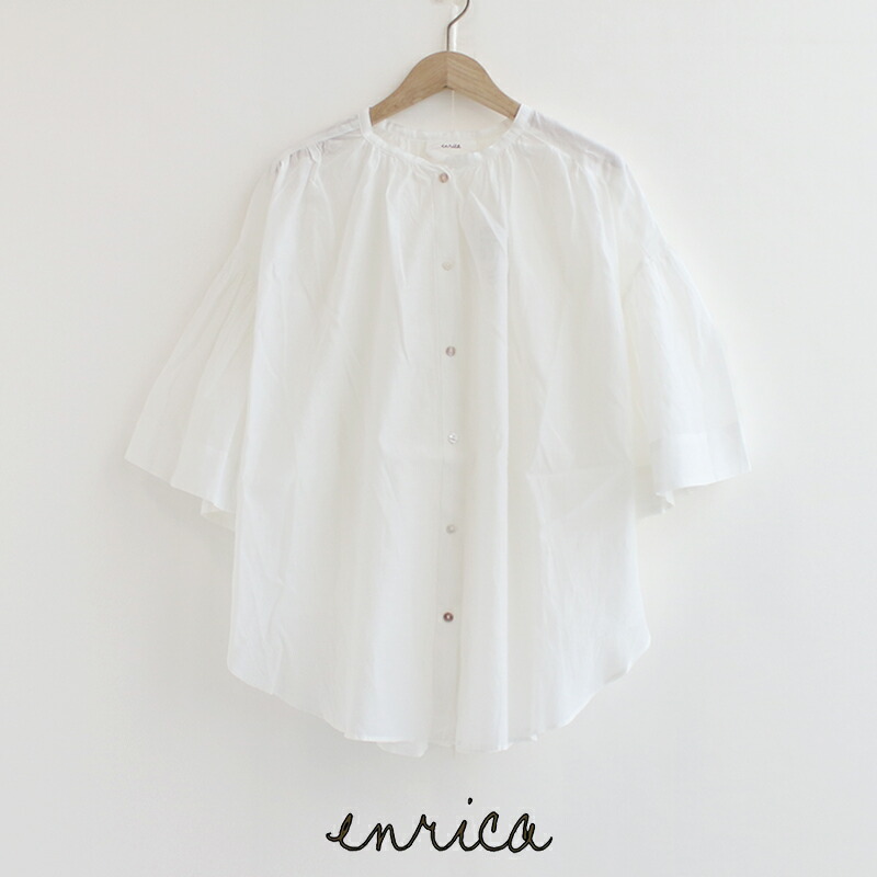 enrica エンリカ コットンシルクシャツ BLOUSE 136 【RCP】 2025SS トップス ブラウス