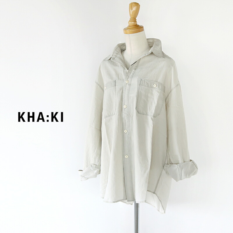 KHA：KI カーキ 2WAY WIDE DENIM SHIRT 2ウェイワイドデニムシャツ MIL26SBL3159【RCP】SS トップス ビスチェ 羽織