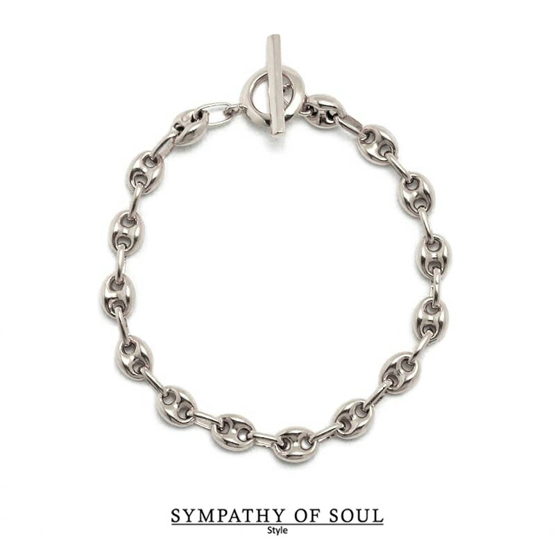 SYMPATHY OF SOUL Style シンパシーオブソウルスタイル　Gu Chain T-Bar Bracelet GuチェーンTバーブレスレットシルバー STB2303S【RCP】 アクセサリー ギフト｜Mmn　エムエムエヌ