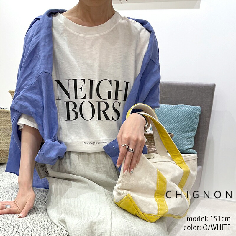 CHIGNON シニヨン  ”NEIGH BORS”ロゴタイププルオーバー 8433-612KK【RCP】 2way