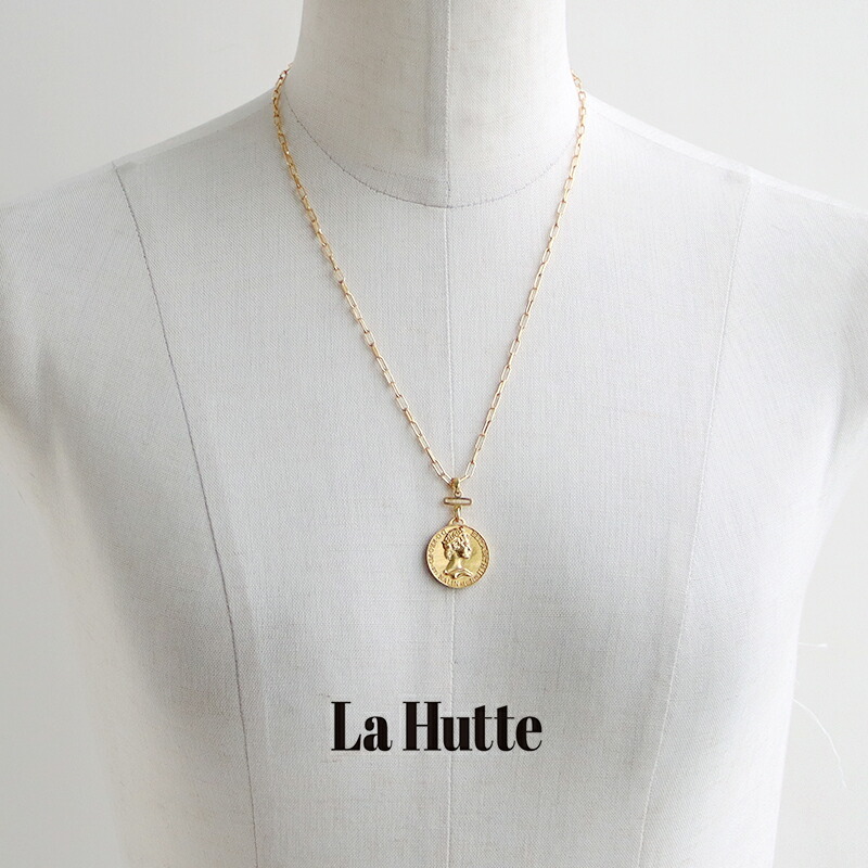 ＼Wonderland／【期間限定 10％OFF】La Hutte ラ ユット　コインネックレス LH15-ACS-EW5 【RCP】 アクセサリー LaHutte_jewelry