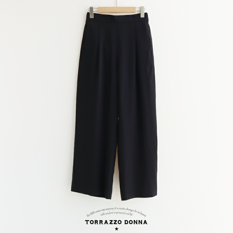 TORRAZZO DONNA トラッツォドンナ ベーシックタックパンツ  6262-543(6263-543)【RCP】2025AW ボトムス ズボン下 19.BLACK