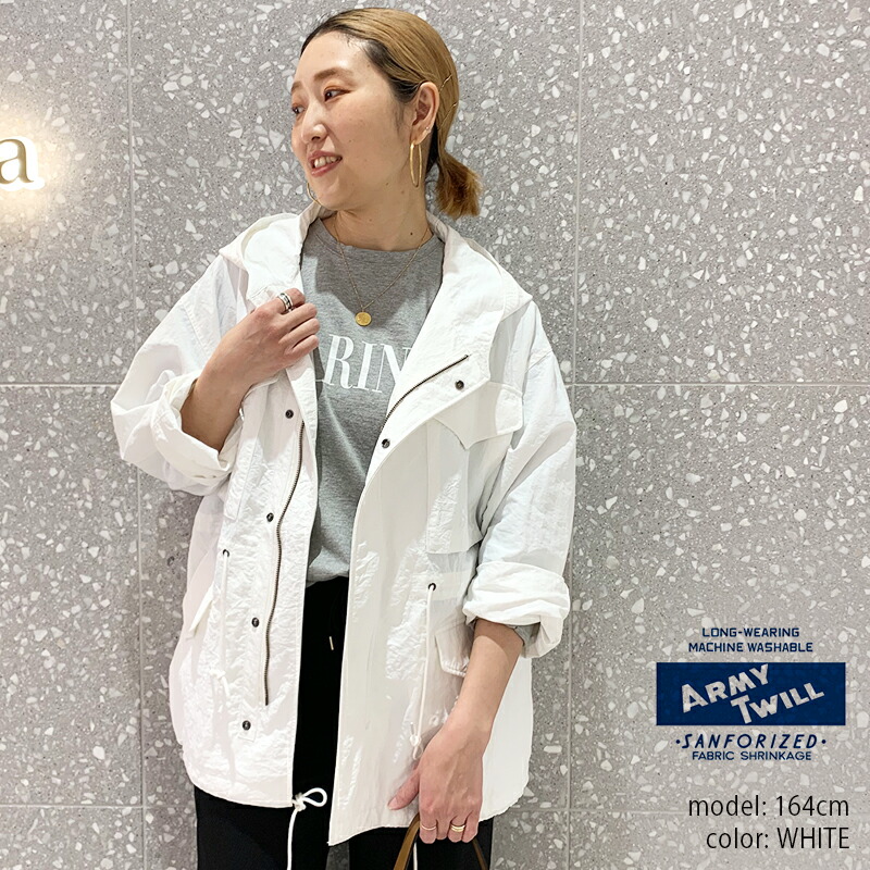 ARMY TWILL アーミーツイル Nylon Hooded Field Coat ナイロンフードフィールドコート AM-2514003 【RCP】 2025SS アウター ナイロンジャケット 313d