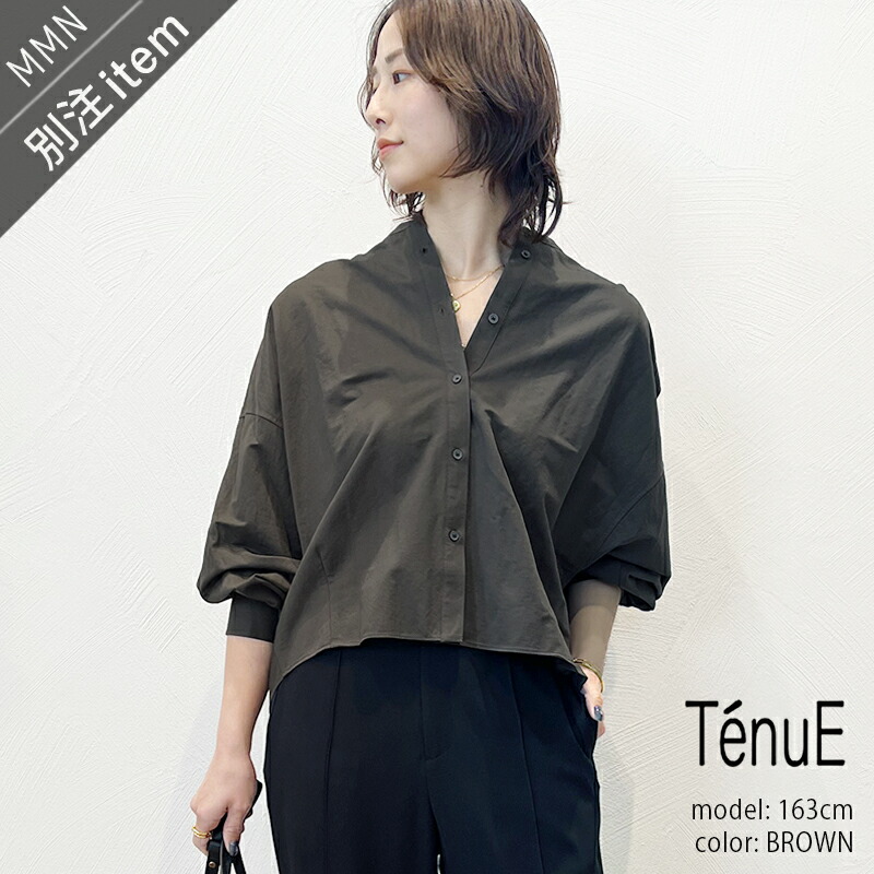 ＼SUPER SALE／【30％OFF】TENUE×MMN【別注科目】   テニュイ 否色つやプルオーバー 25060204-B【RCP】2025AW トップ トップス