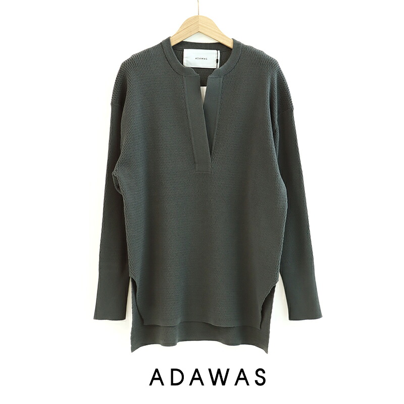 ＼Calne to Calera SALE／【50％OFF】ADAWAS アダワス サーマルニットヘンリートップス ADWS-208-17【RCP】｜Mmn　エムエムエヌ