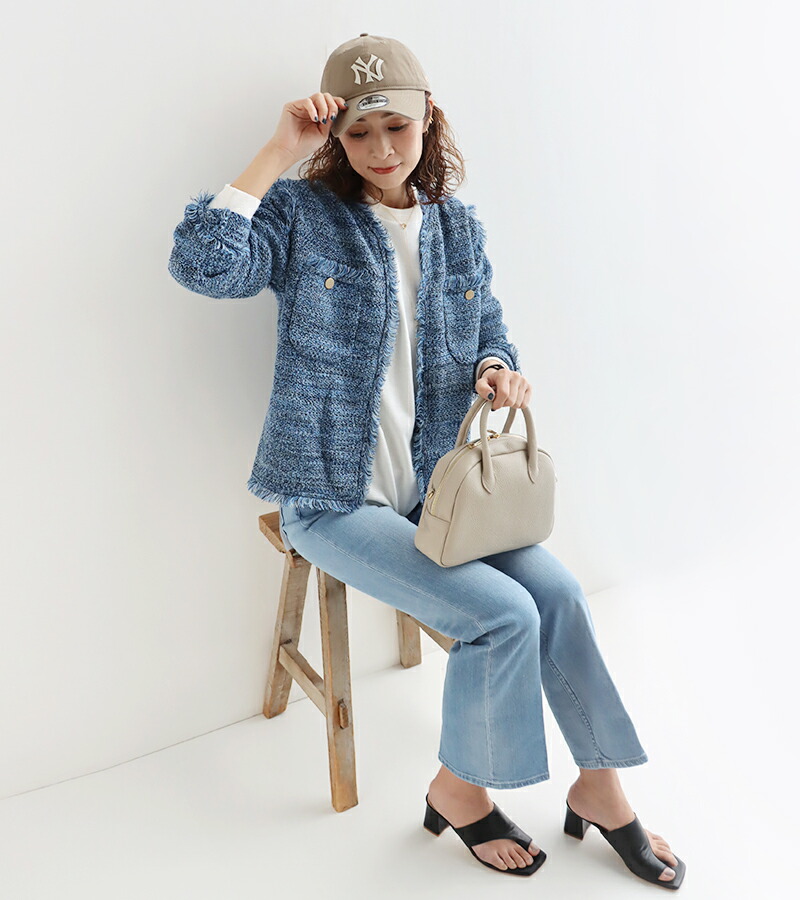 ADAWAS×MMN【カラー別注】 アダワス SUMMER TWEED KNIT JK サマー