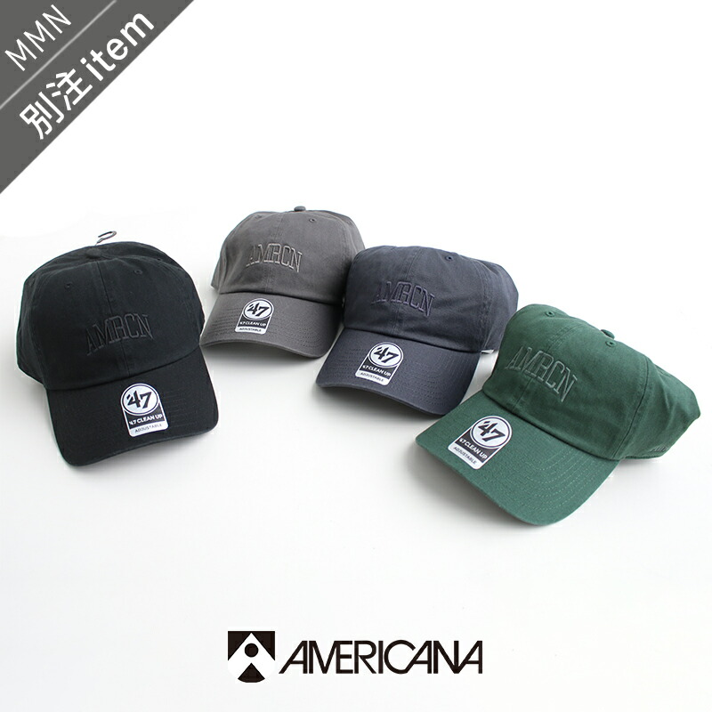＼Wonderland／【期間限定 10％OFF】AMERICANA×MMN【別注アイテム】 アメリカーナ　AMRCN CAP　AMRCN キャップ　 FC-023GB【RCP】2025SS　帽子　ロゴ　刺繍