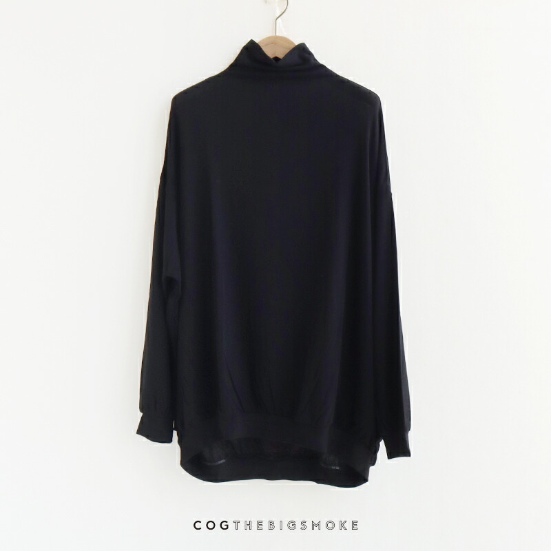 美品✨コグザビッグスモーク　 ハイネックカットソー チュニック　ブラック ウール cog11101110924-1.jpg