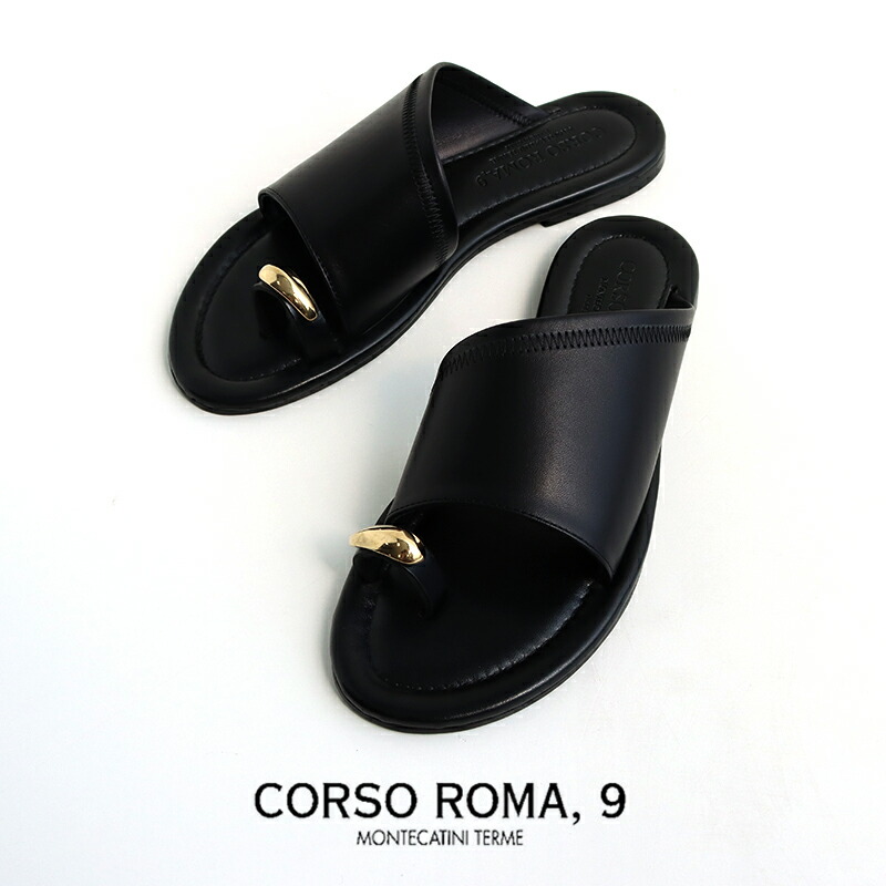 CORSO ROMA, 9 コルソローマ フラットサンダル 232【RCP】2026SS 靴 サンダル|Mmn エムエムエヌ
