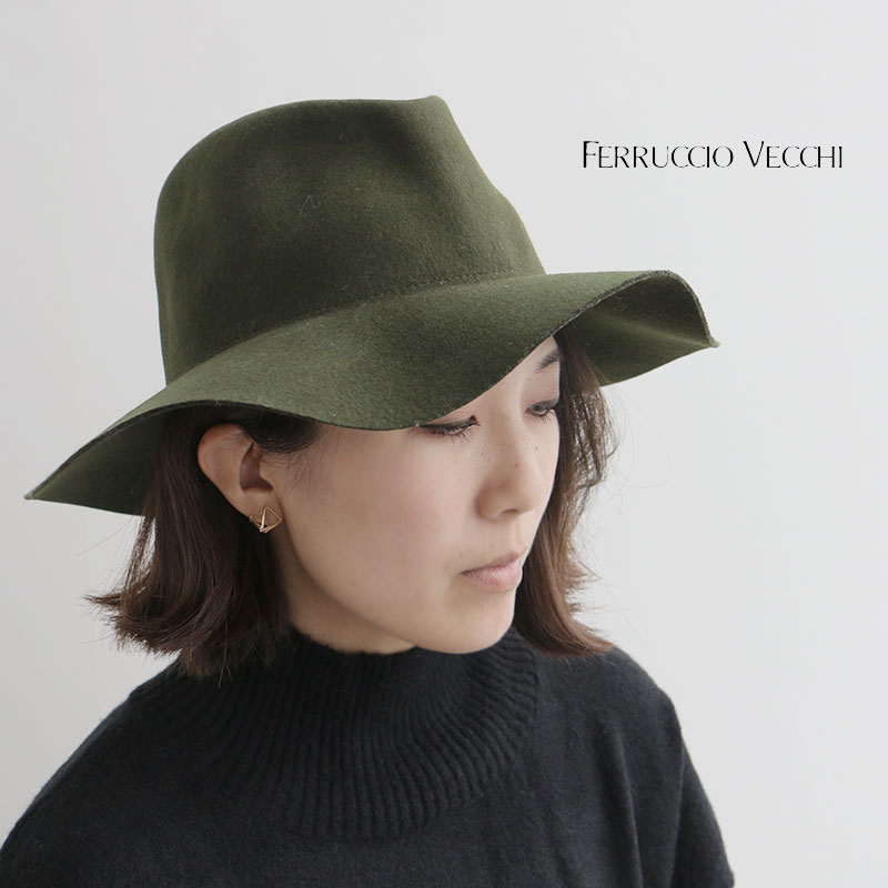 FERRUCCIO VECCHI(フェリシオベッキ) / 中折れハット/ウール/BRW